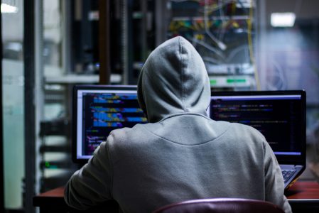 Hacker,Is,Using,Computer,For,Organizing,Massive,Data,Breach,Attack